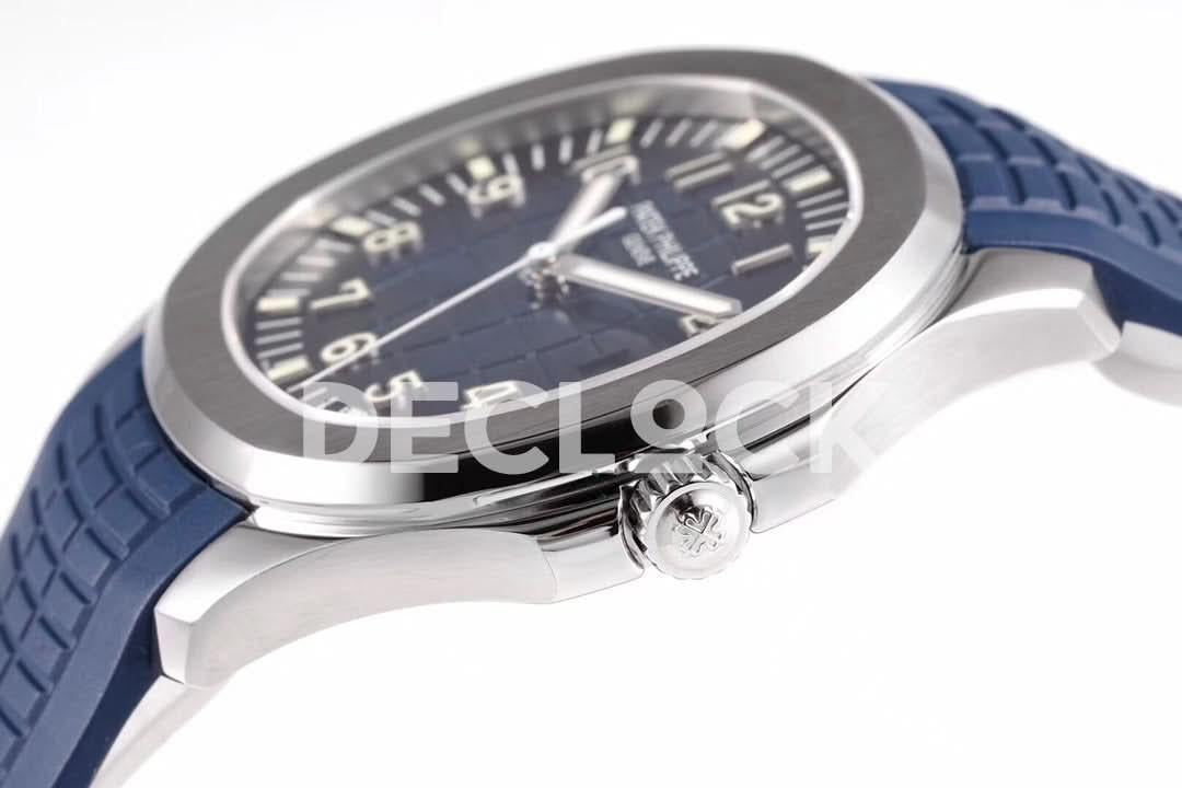 Replica Pattek Philippe Aquanaut 5168G Blue Dial in White Gold |  Declock.