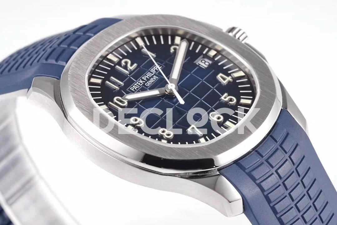 Replica Pattek Philippe Aquanaut 5168G Blue Dial in White Gold |  Declock.