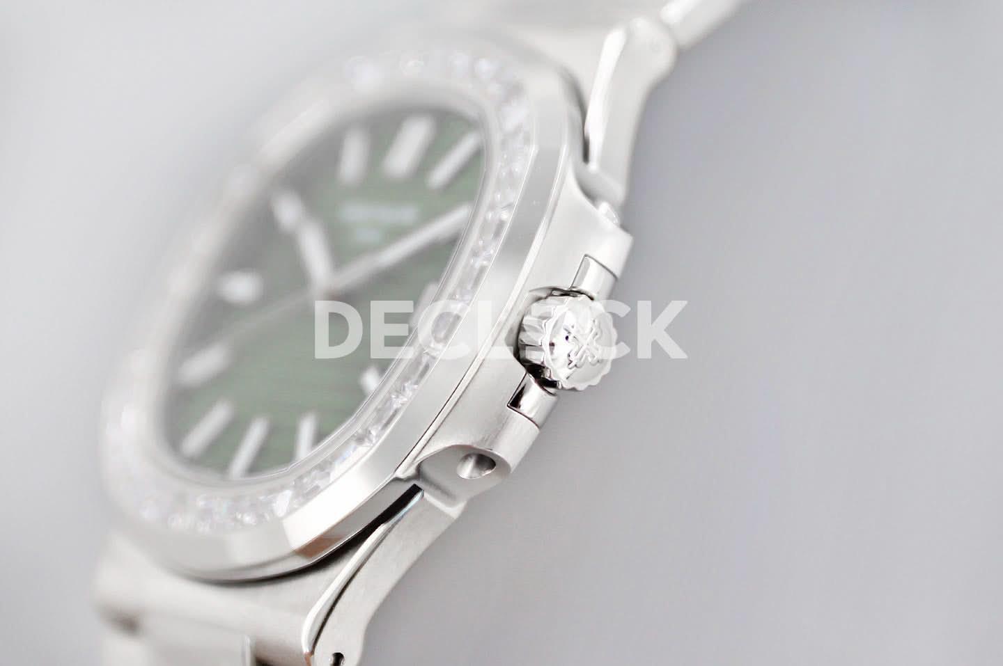 Replica Pattek Philippe Nautilus 5711/1A Green Dial Diamond Bezel |  Declock.