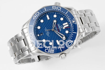 Seamaster Diver 300M SS Blue Ceramic Bezel Blue Dial on SS Bracelet