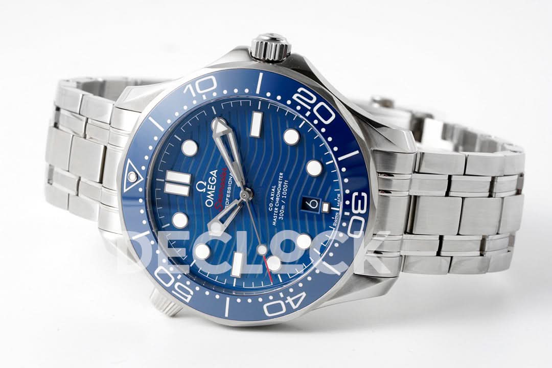 Seamaster Diver 300M SS Blue Ceramic Bezel Blue Dial on SS Bracelet