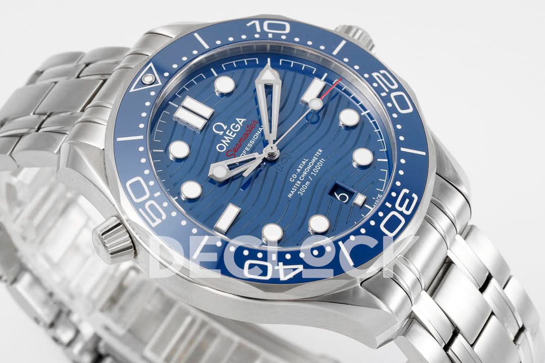 Seamaster Diver 300M SS Blue Ceramic Bezel Blue Dial on SS Bracelet