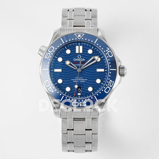 Replica Declock Seamaster Diver 300M SS Blue Ceramic Bezel Blue Dial on SS Bracelet | Declock.