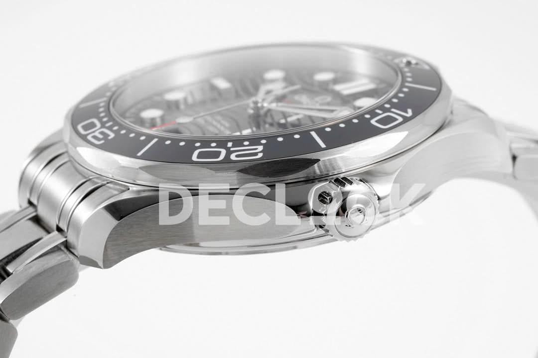 Replica Declock Seamaster Diver 300M SS Black Ceramic Bezel Blue Dial on SS Bracelet |  Declock.