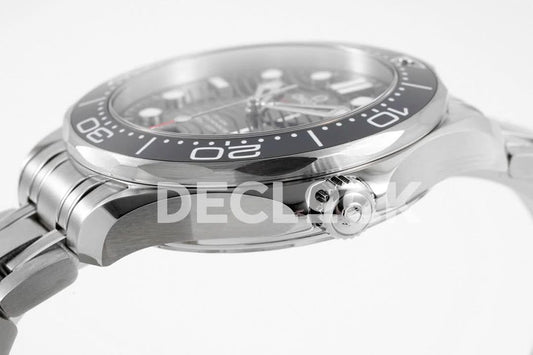 Replica Declock Seamaster Diver 300M SS Black Ceramic Bezel Blue Dial on SS Bracelet |  Declock.