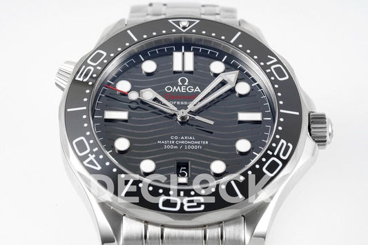 Replica Declock Seamaster Diver 300M SS Black Ceramic Bezel Blue Dial on SS Bracelet |  Declock.