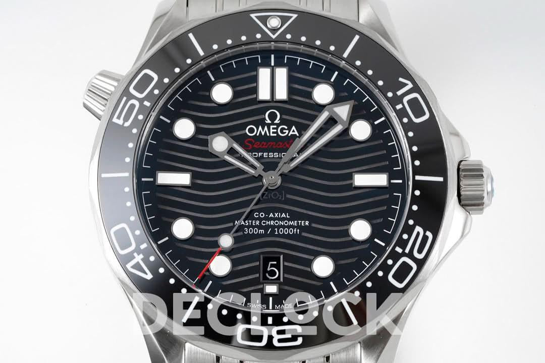 Replica Declock Seamaster Diver 300M SS Black Ceramic Bezel Blue Dial on SS Bracelet |  Declock.