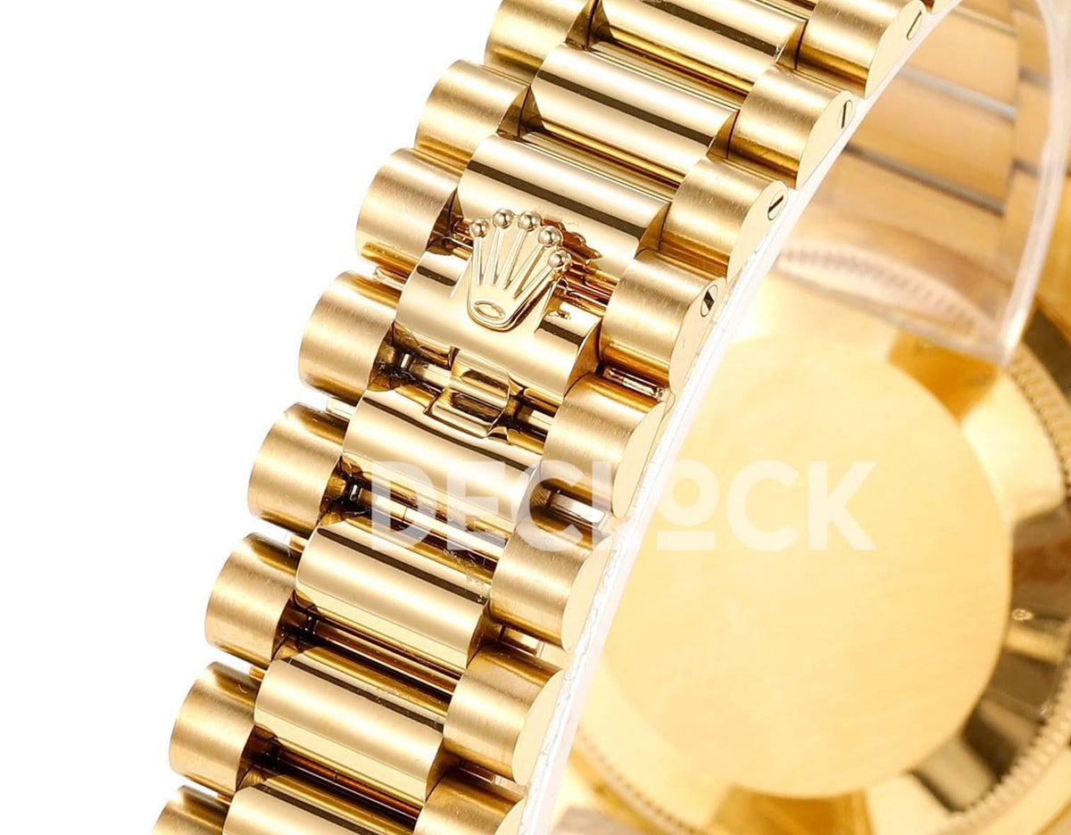 Replica Rolex Day-Date 36 128238 Diamond Dial in YG |  Declock.