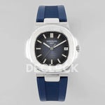 Nautilus 5711/1A Blue Textured Dial on Blue Rubber Strap