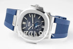 Nautilus 5726 Complicated SS Blue Textured Dial on Blue Rubber Strap