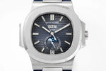 Nautilus 5726 Complicated SS Blue Textured Dial on Blue Rubber Strap