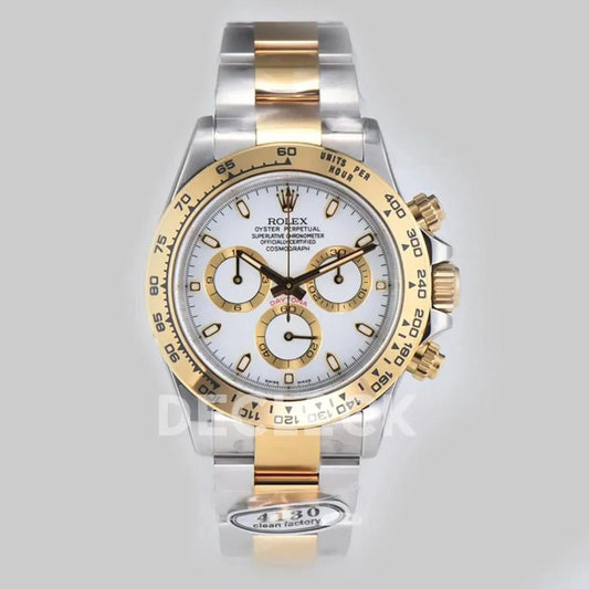 Replica Rolex Daytona 116503LN White Dial in Steel/Yellow Gold |  Declock.