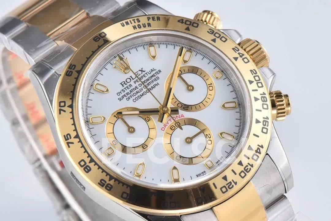 Replica Rolex Daytona 116503LN White Dial in Steel/Yellow Gold |  Declock.