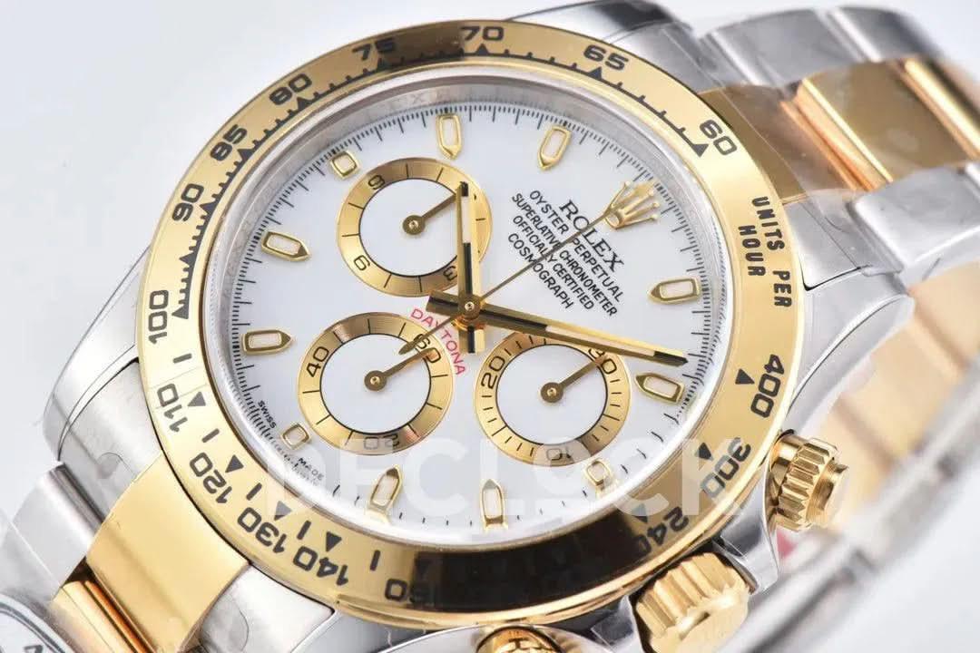 Replica Rolex Daytona 116503LN White Dial in Steel/Yellow Gold |  Declock.