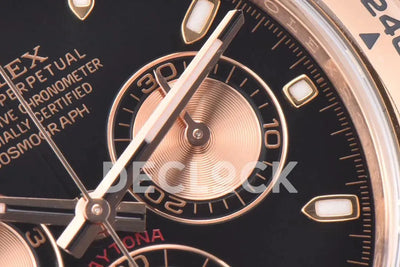 Replica Rolex Daytona 116505 Black Dial in Everose Gold