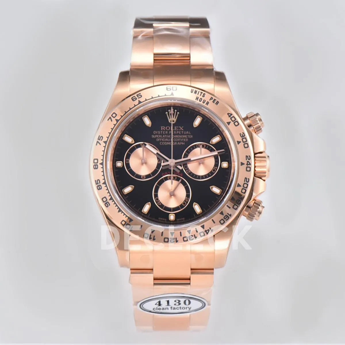 Replica Rolex Daytona 116505 Black Dial in Everose Gold