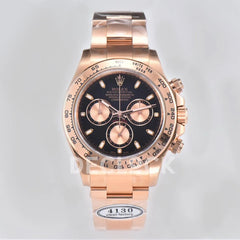 Replica Rolex Daytona 116505 Black Dial in Everose Gold