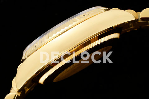 Day-Date 36 128238 Brown Wave Dial in Gold