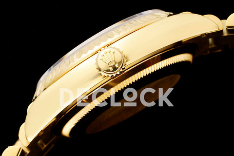 Day-Date 36 128238 Brown Wave Dial in Gold