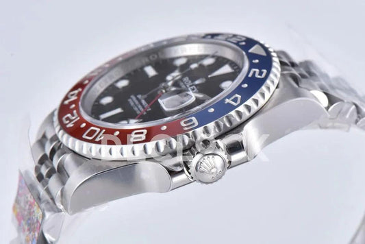Replica Rolex GMT Master II 126710 BLRO ‘Pepsi’ Black Dial in Jubilee Bracelet |  Declock.