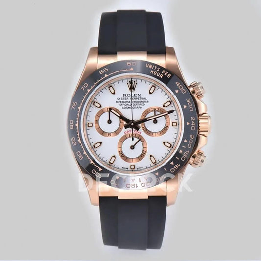 Replica Rolex Daytona 116515LN Pink/White Dial in Everose Gold |  Declock.