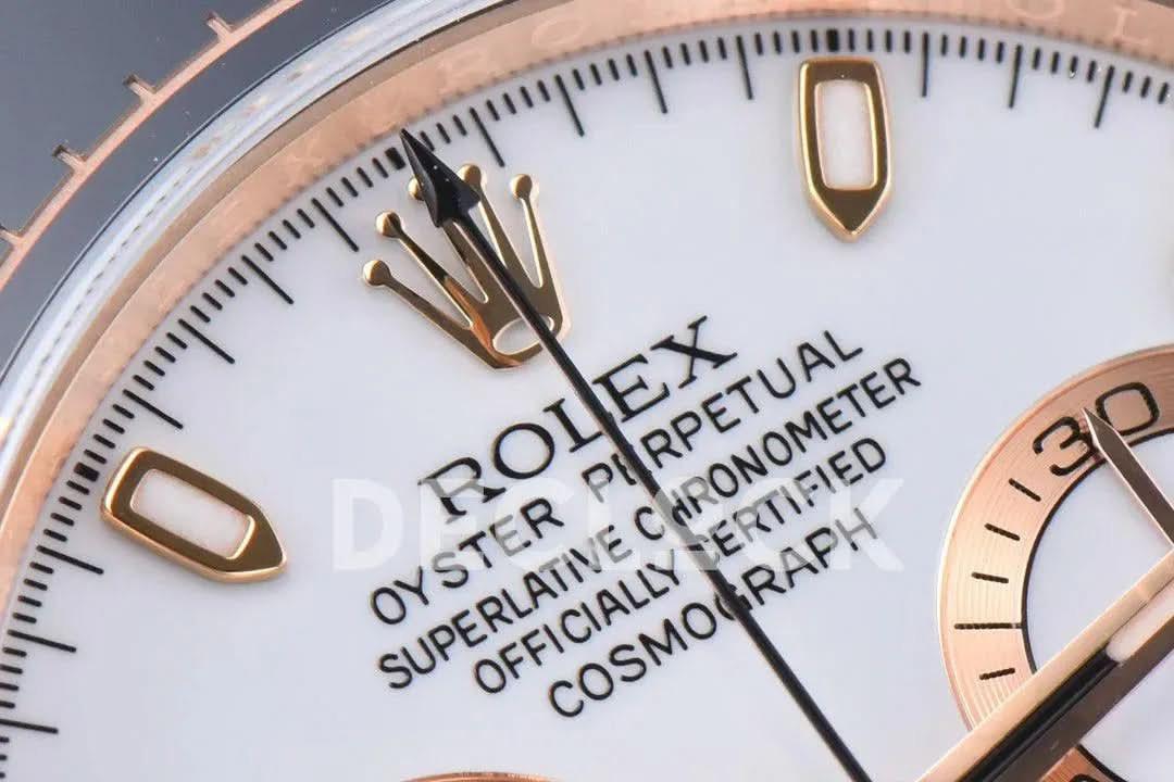 Replica Rolex Daytona 116515LN Pink/White Dial in Everose Gold |  Declock.