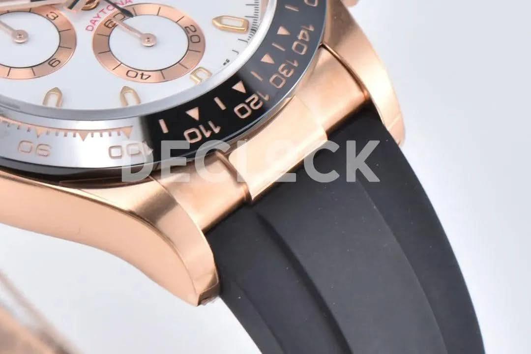 Replica Rolex Daytona 116515LN Pink/White Dial in Everose Gold |  Declock.