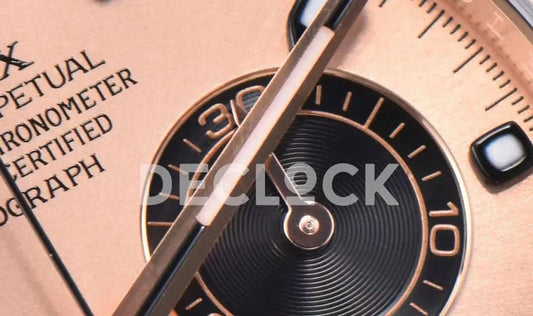 Replica Rolex Daytona 116505 Sundust Dial in Everose Gold |  Declock.