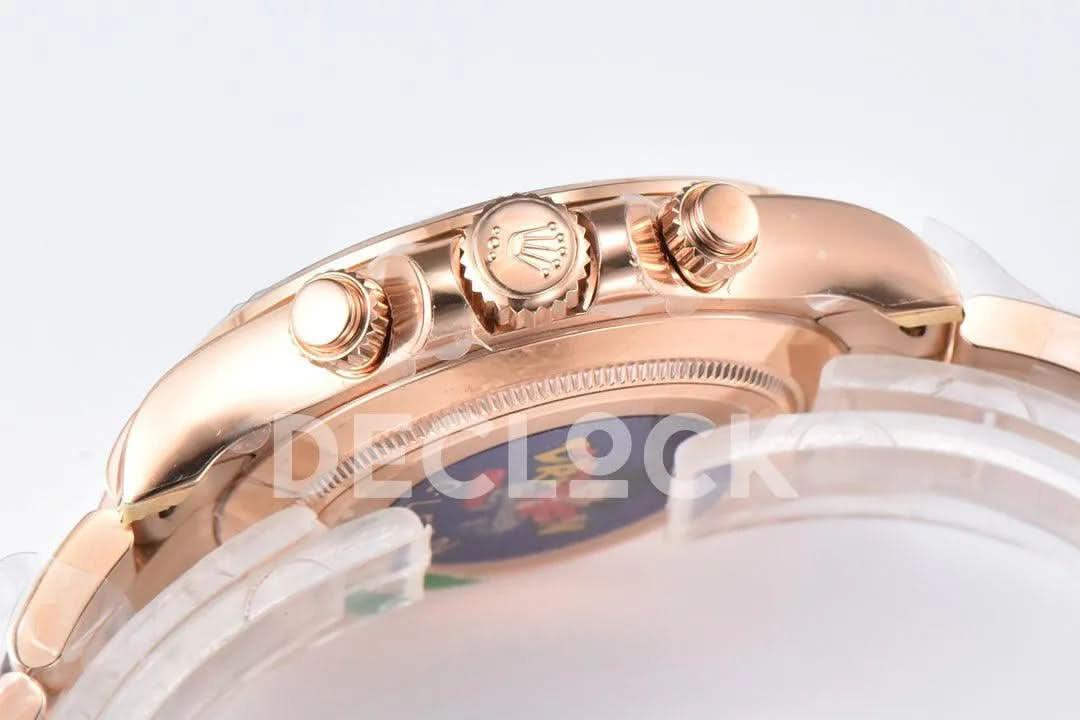 Replica Rolex Daytona 116505 Sundust Dial in Everose Gold |  Declock.