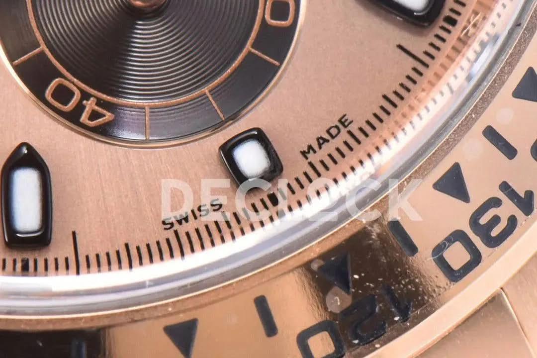 Replica Rolex Daytona 116505 Sundust Dial in Everose Gold |  Declock.