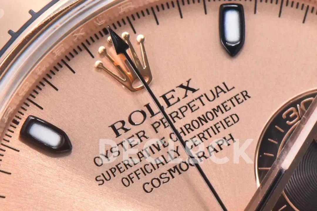 Replica Rolex Daytona 116505 Sundust Dial in Everose Gold |  Declock.
