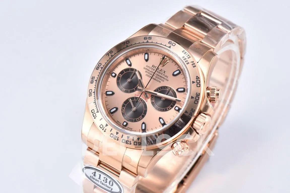 Replica Rolex Daytona 116505 Sundust Dial in Everose Gold |  Declock.
