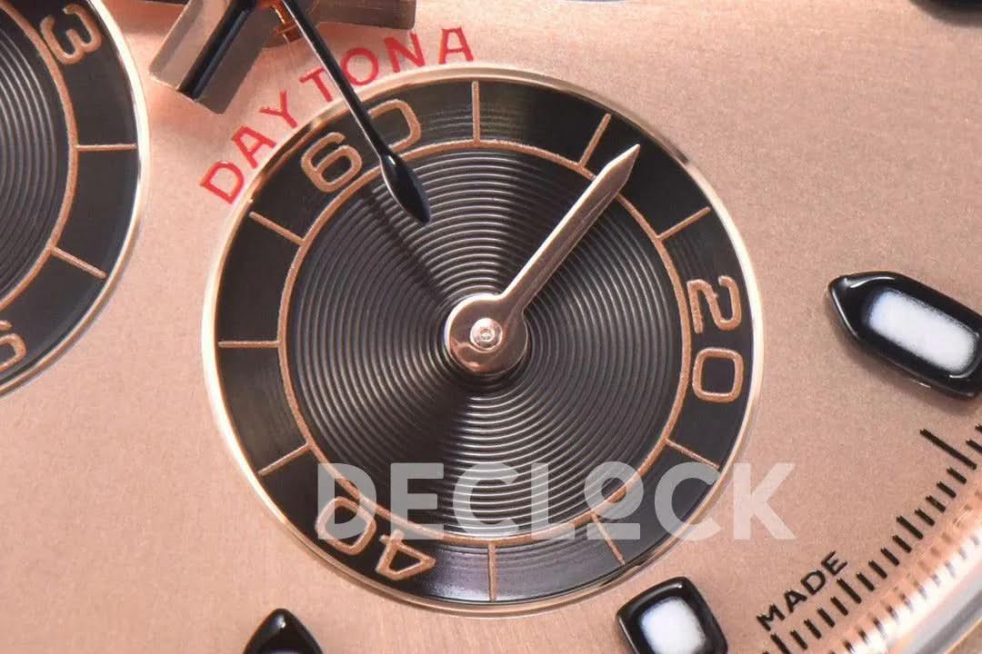 Replica Rolex Daytona 116505 Sundust Dial in Everose Gold |  Declock.