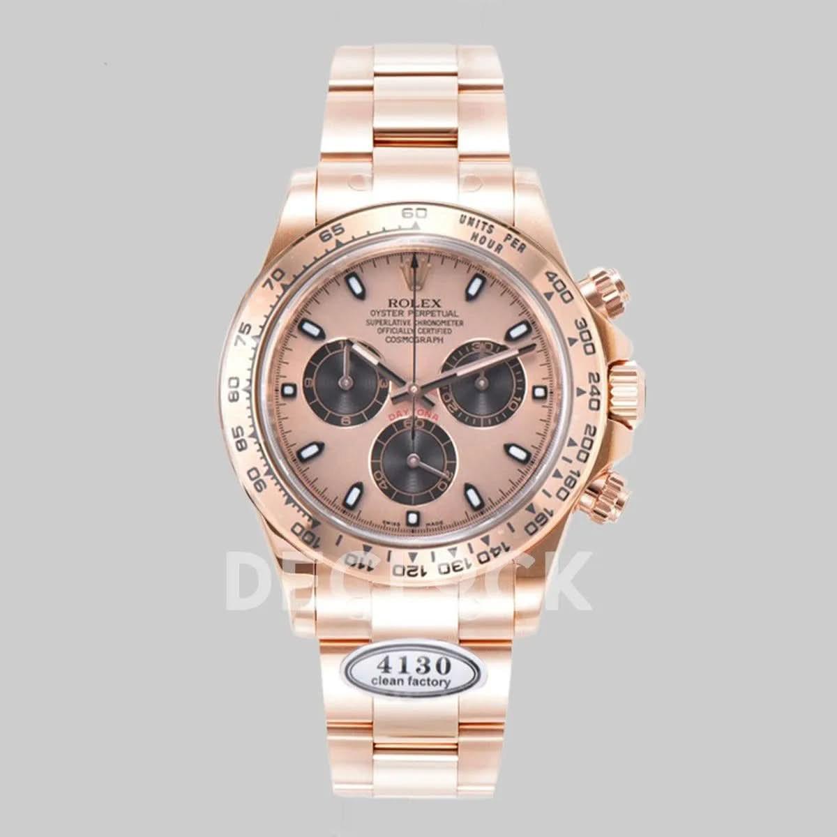 Replica Rolex Daytona 116505 Sundust Dial in Everose Gold |  Declock.