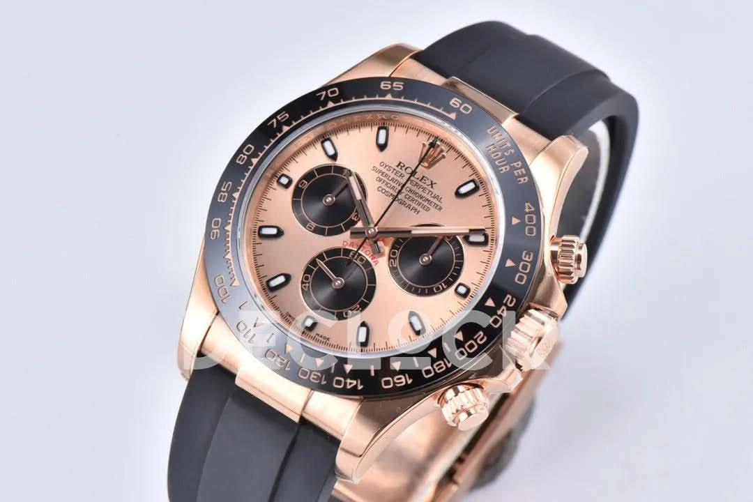 Replica Rolex Daytona 116515LN Sundust Dial in Everose Gold |  Declock.