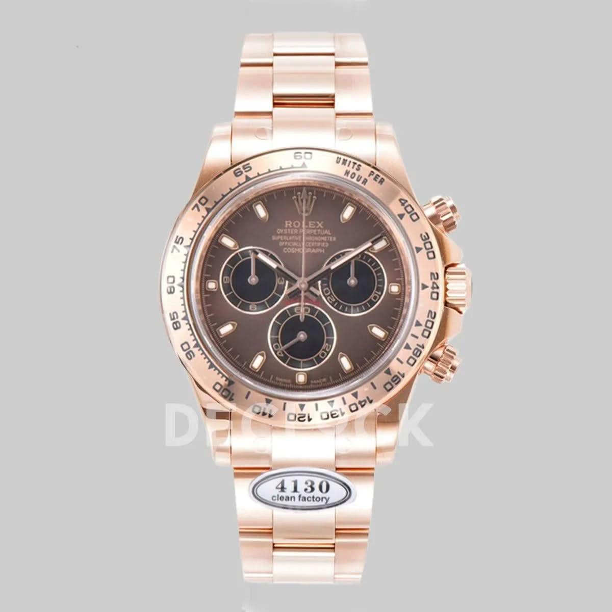 Replica Rolex Daytona 116505 Chocolate Dial in Everose Gold |  Declock.