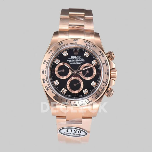 Replica Rolex Daytona 126505 Black Dial in Everose Gold | Declock.
