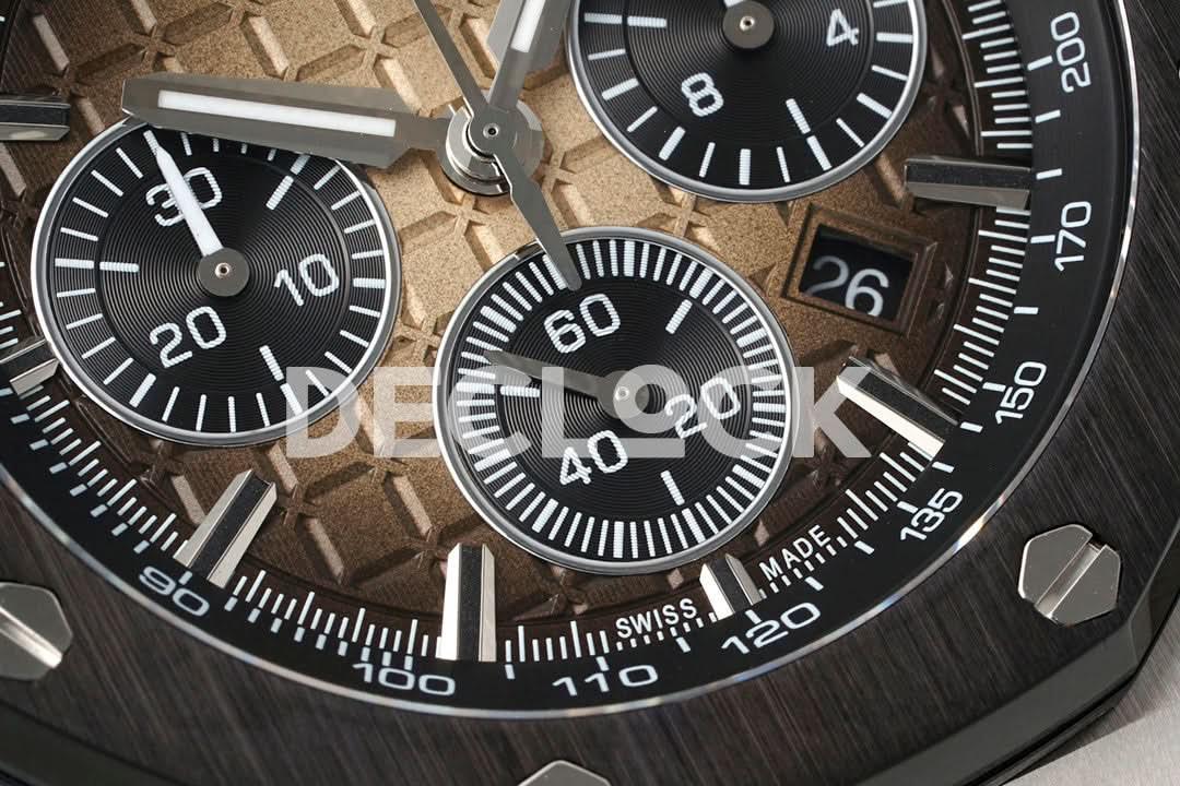 Replica Audemars Pigeut Royal Oak Offshore Novelty 43mm Smoked Light Brown Dial Ref. 26420SO.OO.A600CA.01 |  Declock.
