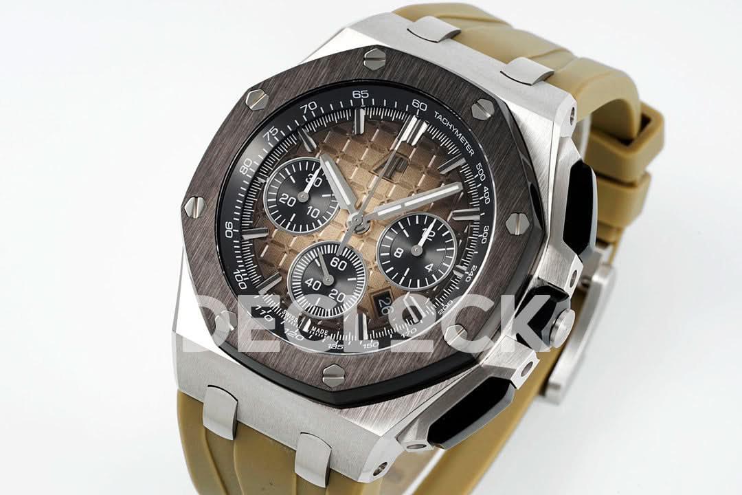 Replica Audemars Pigeut Royal Oak Offshore Novelty 43mm Smoked Light Brown Dial Ref. 26420SO.OO.A600CA.01 |  Declock.