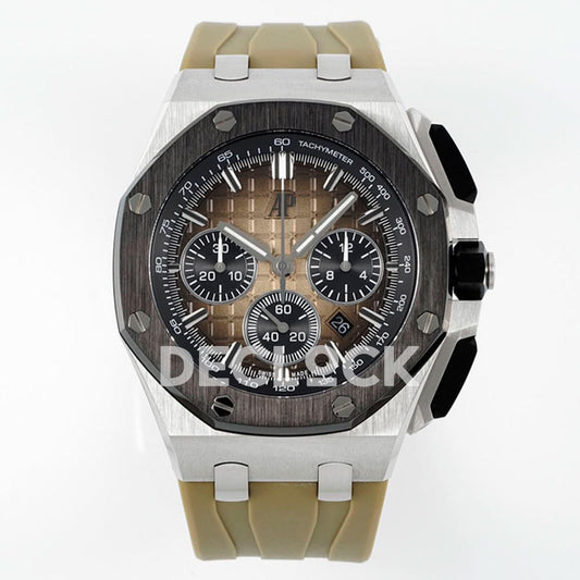 Replica Audemars Pigeut Royal Oak Offshore Novelty 43mm Smoked Light Brown Dial Ref. 26420SO.OO.A600CA.01 |  Declock.