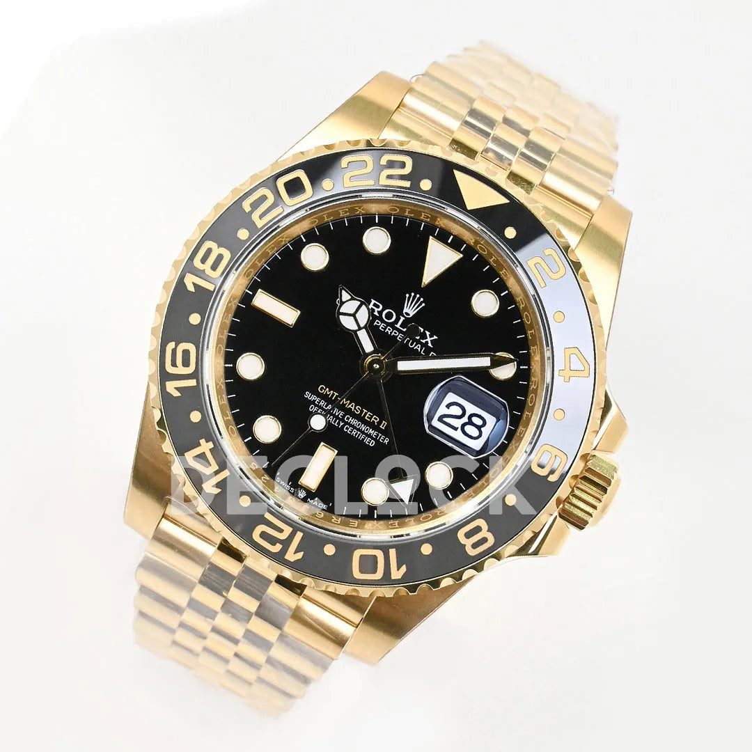 Replica Rolex GMT-Master II 126718GRNR 18K Yellow Gold