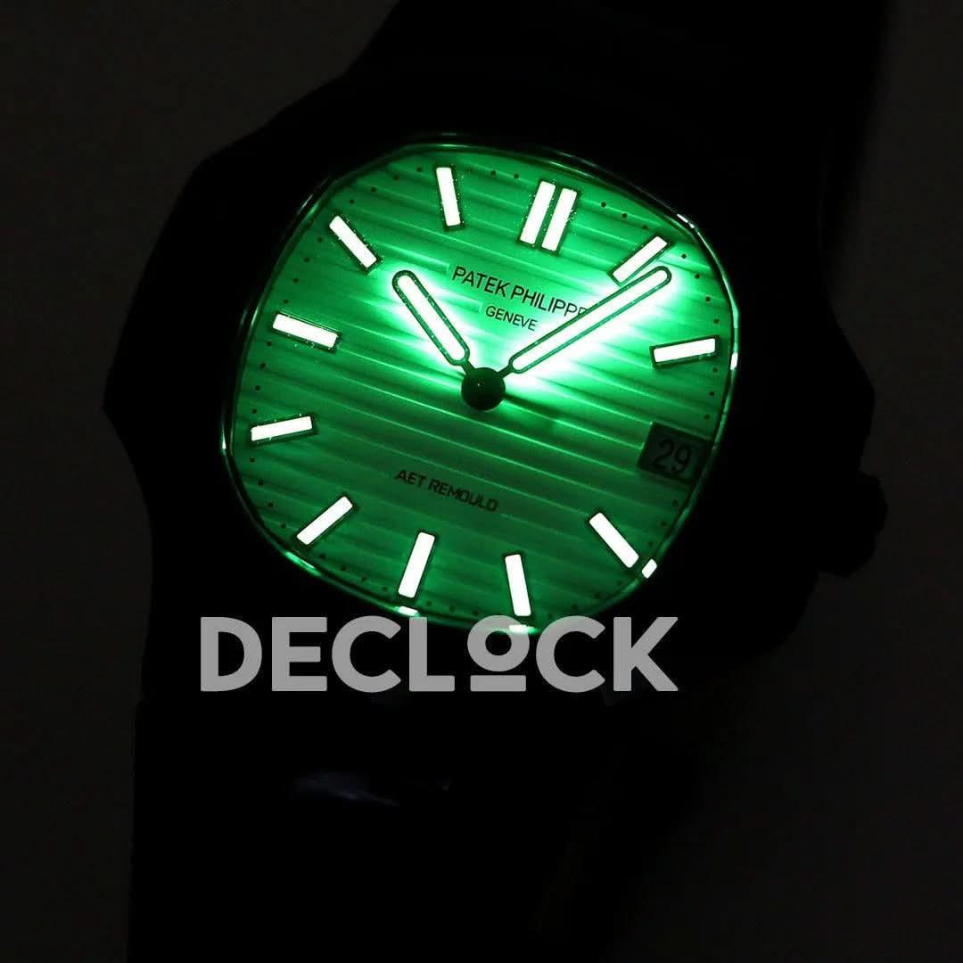 Replica Pattek Philippe AET Nautilus 5711 Black Ceramic AMGF White Dial on Black Rubber Strap |  Declock.