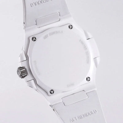 Replica Pattek Philippe AET Nautilus 5711 White Ceramic AMGF Tiffany Blue Dial on White Rubber Strap