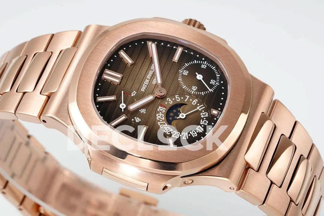 Replica Pattek Philippe Nautilus 5712 RG Brown Dial on RG Bracelet |  Declock.