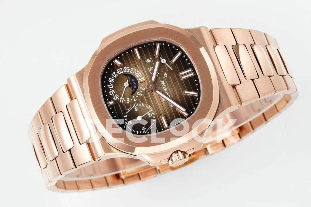 Replica Pattek Philippe Nautilus 5712 RG Brown Dial on RG Bracelet |  Declock.