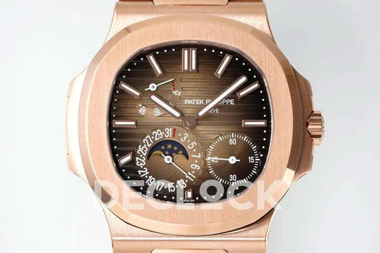 Replica Pattek Philippe Nautilus 5712 RG Brown Dial on RG Bracelet | Declock.