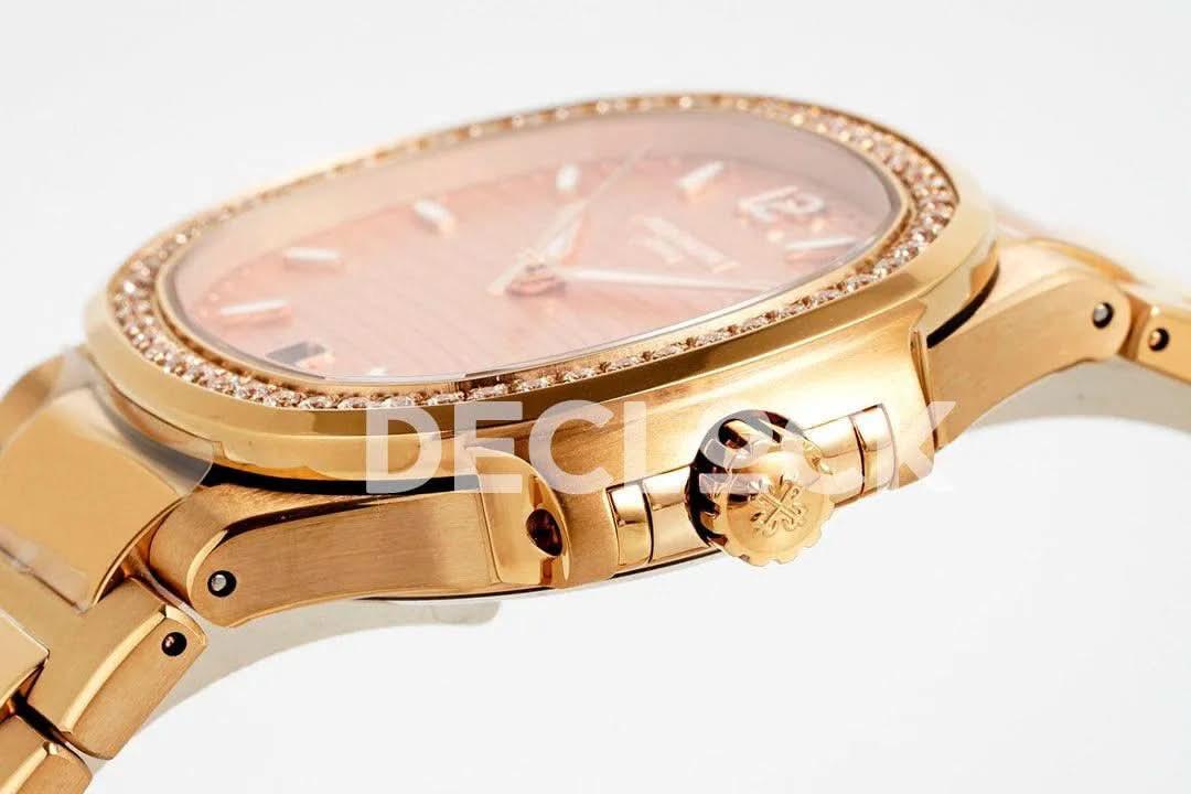 Replica Pattek Philippe Nautilus 7118 Ladies RG Diamond Bezel |  Declock.