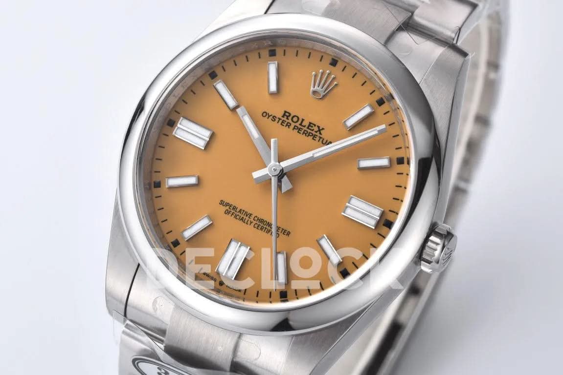 Replica Rolex Oyster Perpetual 41mm Orange Dial 124300