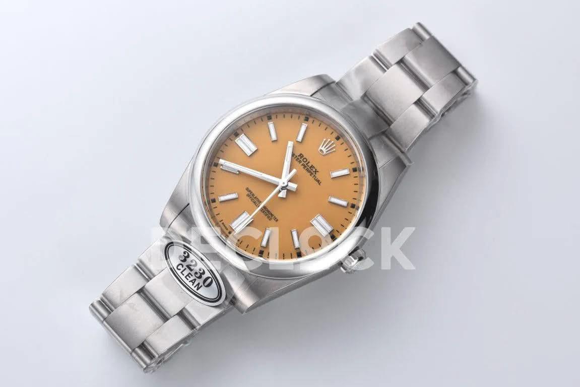 Replica Rolex Oyster Perpetual 41mm Orange Dial 124300 |  Declock.