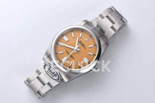 Replica Rolex Oyster Perpetual 41mm Orange Dial 124300 |  Declock.